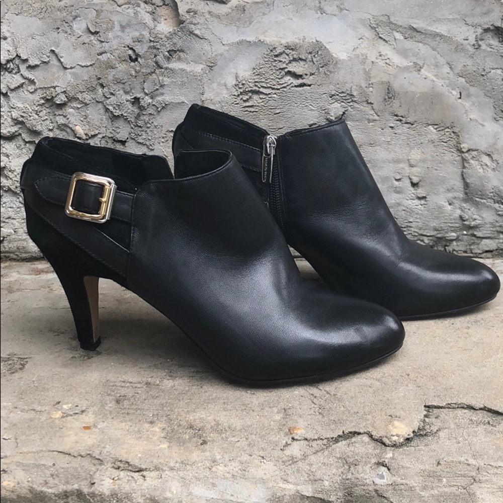 Vayda Leather Buckle Bootie by Vince Camuto